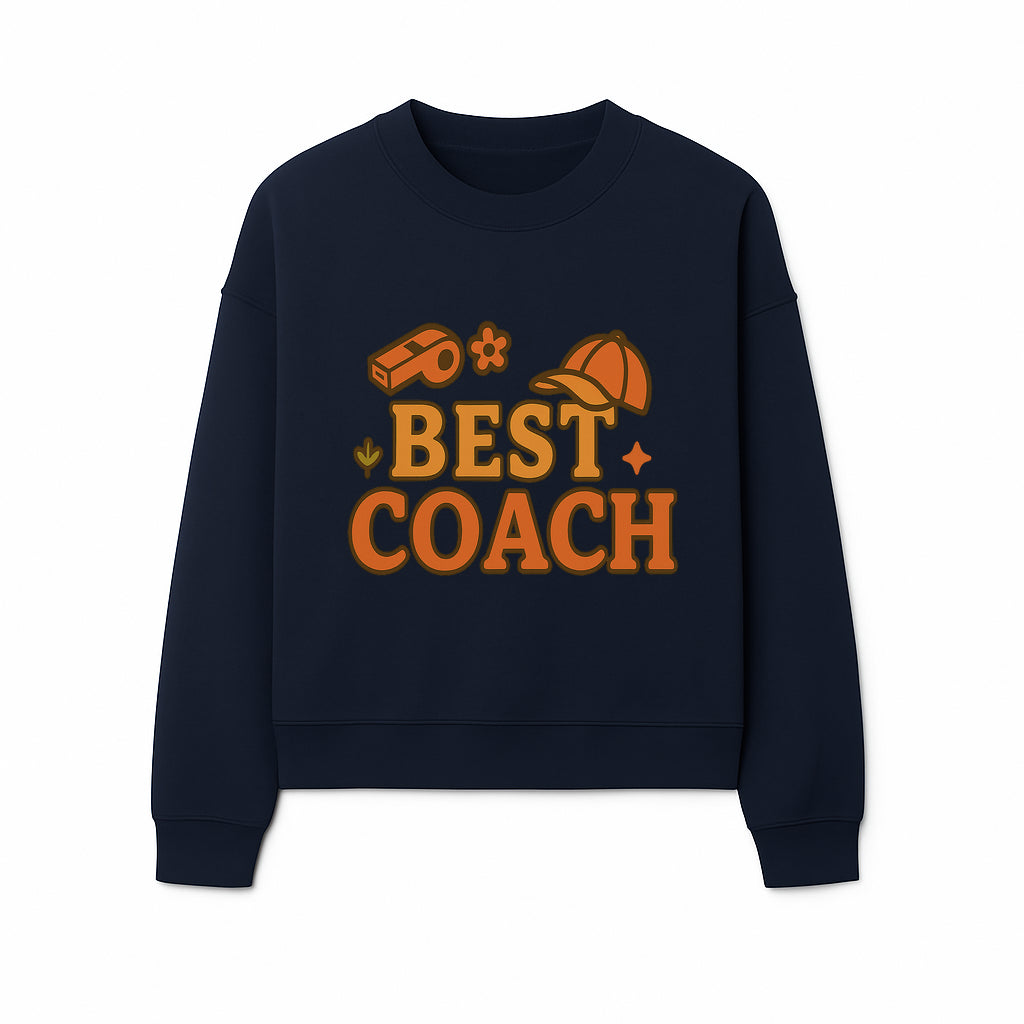 Best Coach Graphic Tee - Sports Coaching Shirt with Whistle and Cap Design - Perfect Gift for Coaches and Team Leaders - Sweatshirt 1758186581819.jpg