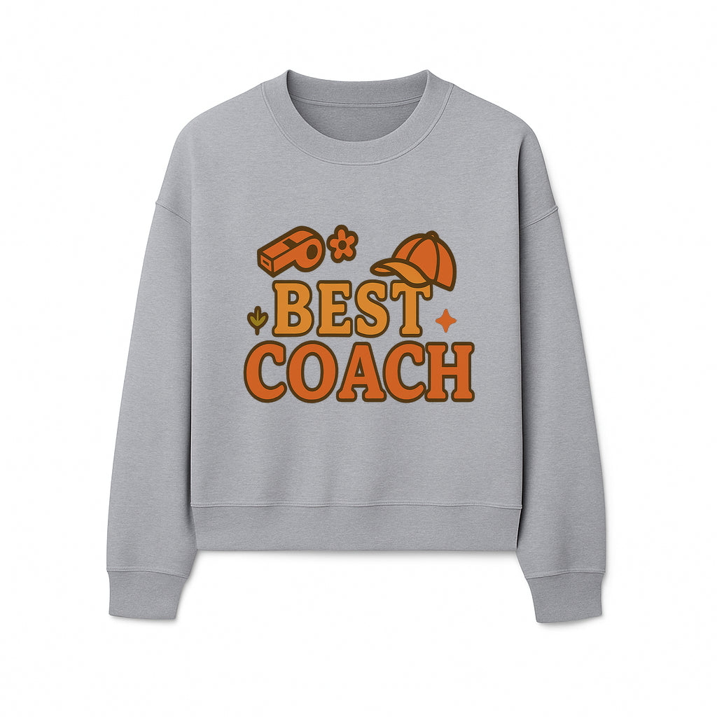 Best Coach Graphic Tee - Sports Coaching Shirt with Whistle and Cap Design - Perfect Gift for Coaches and Team Leaders - Sweatshirt 1758186582113.jpg