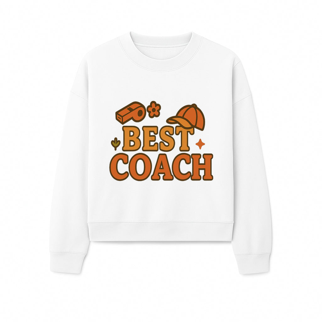 Best Coach Graphic Tee - Sports Coaching Shirt with Whistle and Cap Design - Perfect Gift for Coaches and Team Leaders - Sweatshirt 1758186582255.jpg