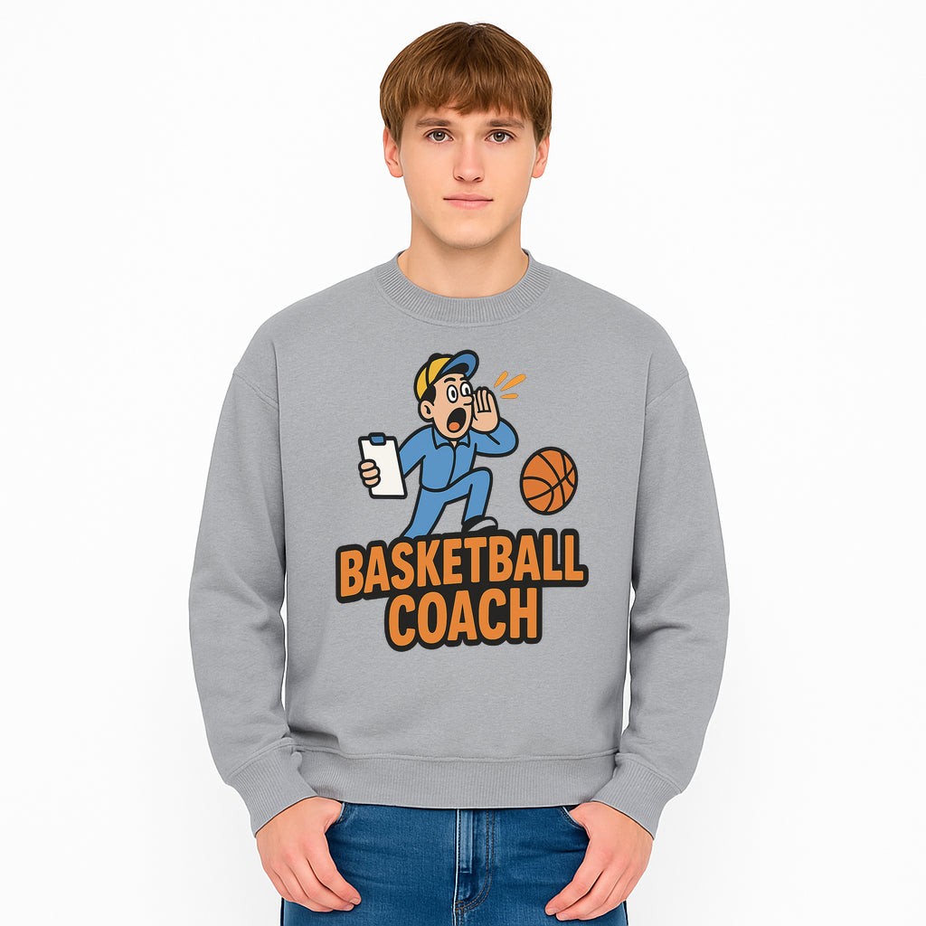 Basketball Coach Graphic Tee - Sports Team Apparel, Funny Coaching Design, Men's Women's Casual Wear, Gift for Coaches, Fans - Sweatshirt 1758186586469.jpg