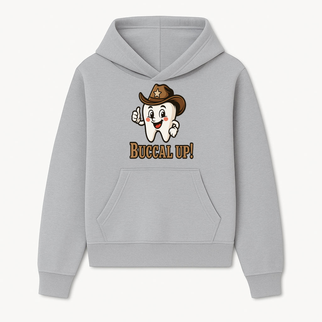Cowboy Tooth Graphic Tee - Buccal Up! - Fun Dental Humor Shirt for Kids and Adults - Western Theme Dental Care Apparel - Hoodie 1758250094425.jpg