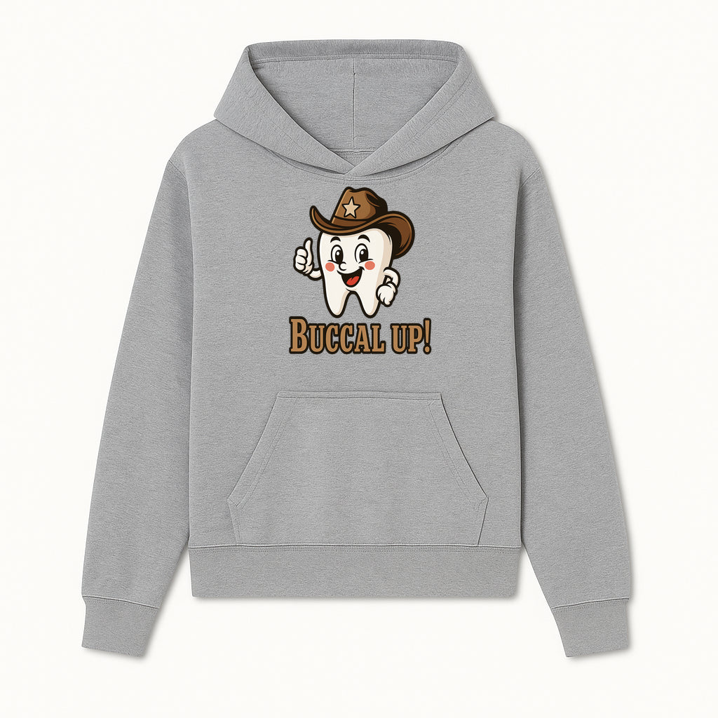 Cowboy Tooth Graphic Tee - Buccal Up! - Fun Dental Humor Shirt for Kids and Adults - Western Theme Dental Care Apparel - Hoodie 1758250095073.jpg