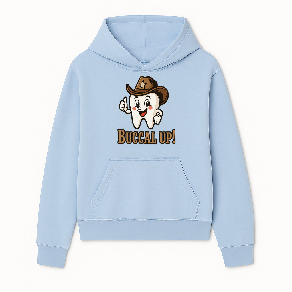 Cowboy Tooth Graphic Tee - Buccal Up! - Fun Dental Humor Shirt for Kids and Adults - Western Theme Dental Care Apparel - Hoodie 1758250095218.jpg