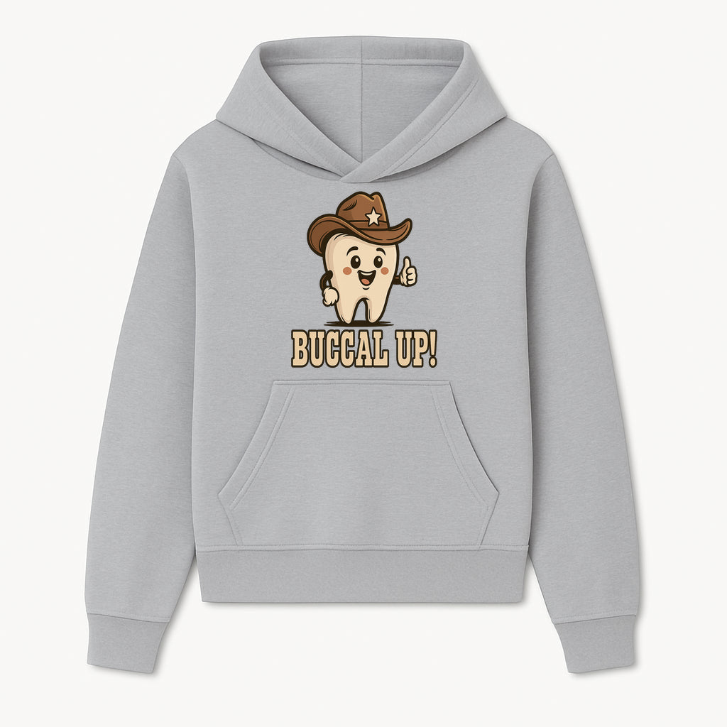 Buccal Up! Funny Tooth Cowboy Design, Cute Dental Humor T-Shirt, Kids & Adults, Western Themed Apparel - Hoodie 1758250095369.jpg