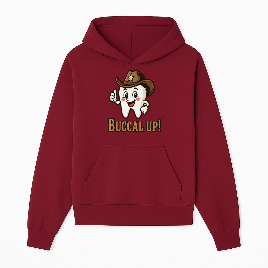 Cowboy Tooth Graphic Tee - Buccal Up! - Fun Dental Humor Shirt for Kids and Adults - Western Theme Dental Care Apparel - Hoodie 1758250095563.jpg