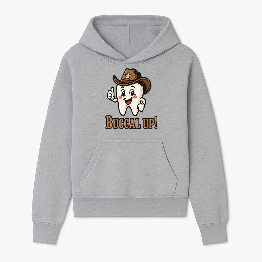 Cowboy Tooth Graphic Tee - Buccal Up! - Fun Dental Humor Shirt for Kids and Adults - Western Theme Dental Care Apparel - Hoodie 1758250096117.jpg