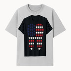 Patriotic Dental Themed T-Shirt with Tooth Pattern, Funny Dentist Humor Shirt, Unisex Fourth of July Graphic Tee - T-shirt 1758250096118.jpg