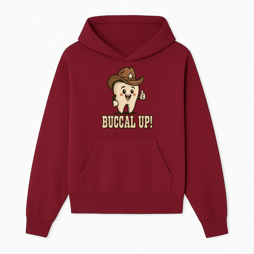 Buccal Up! Funny Tooth Cowboy Design, Cute Dental Humor T-Shirt, Kids & Adults, Western Themed Apparel - Hoodie 1758250096460.jpg
