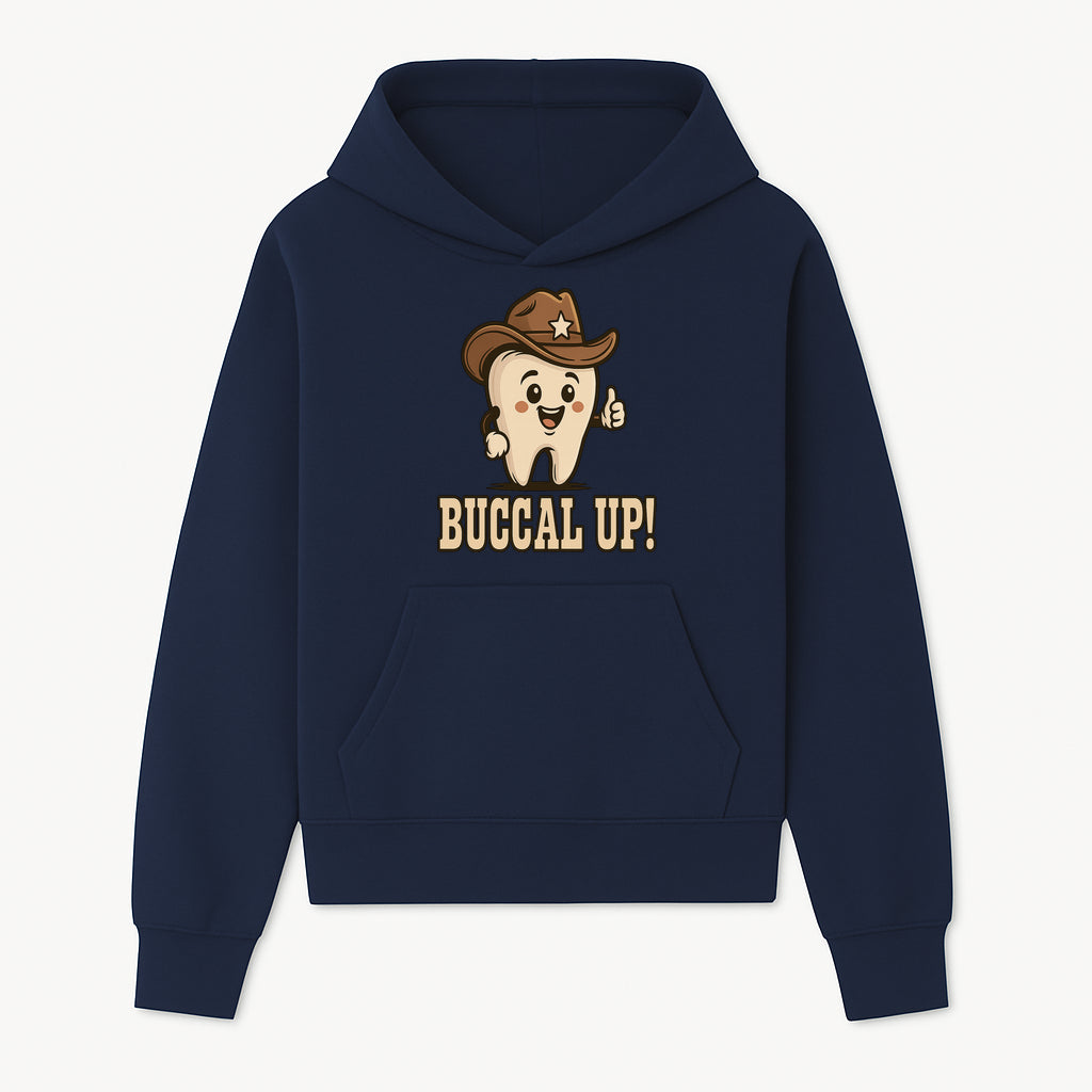 Buccal Up! Funny Tooth Cowboy Design, Cute Dental Humor T-Shirt, Kids & Adults, Western Themed Apparel - Hoodie 1758250096559.jpg