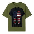 Patriotic Dental Themed T-Shirt with Tooth Pattern, Funny Dentist Humor Shirt, Unisex Fourth of July Graphic Tee - T-shirt 1758250096571.jpg