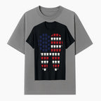 Patriotic Dental Themed T-Shirt with Tooth Pattern, Funny Dentist Humor Shirt, Unisex Fourth of July Graphic Tee - T-shirt 1758250096698.jpg