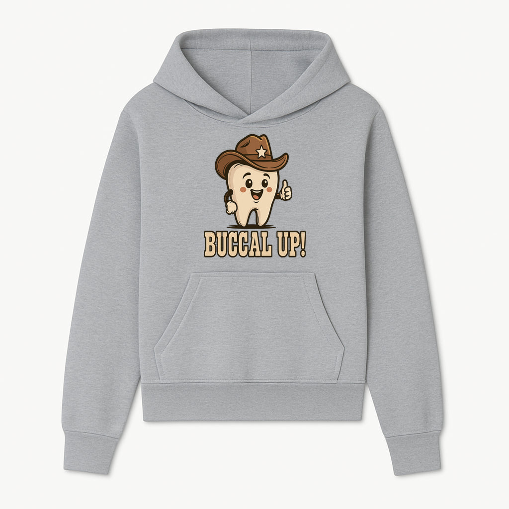 Buccal Up! Funny Tooth Cowboy Design, Cute Dental Humor T-Shirt, Kids & Adults, Western Themed Apparel - Hoodie 1758250096906.jpg