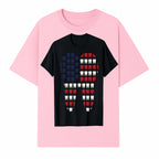 Patriotic Dental Themed T-Shirt with Tooth Pattern, Funny Dentist Humor Shirt, Unisex Fourth of July Graphic Tee - T-shirt 1758250096985.jpg