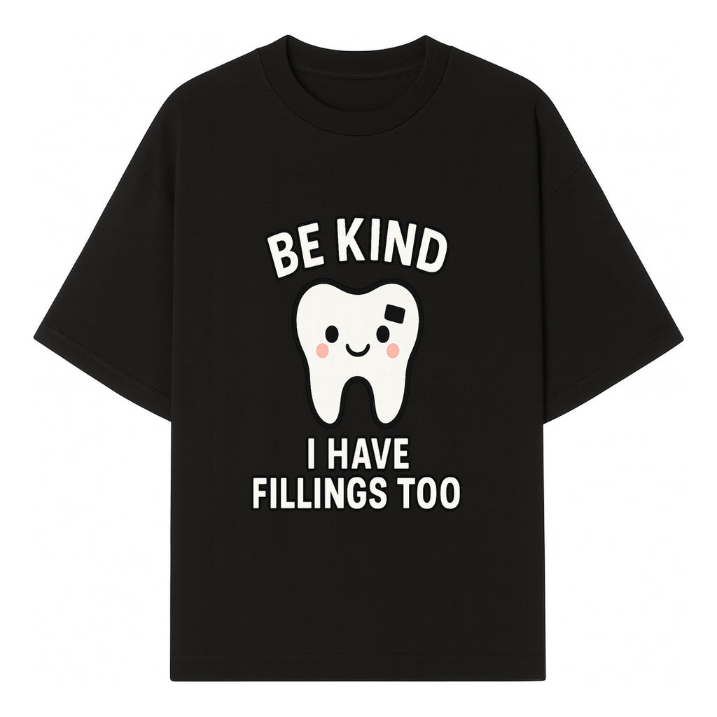 Be Kind Tooth Graphic Tee - Cute Dentist Humor Shirt for Kids & Adults - Fun Dental Awareness Apparel - T-shirt 1758250097001.jpg