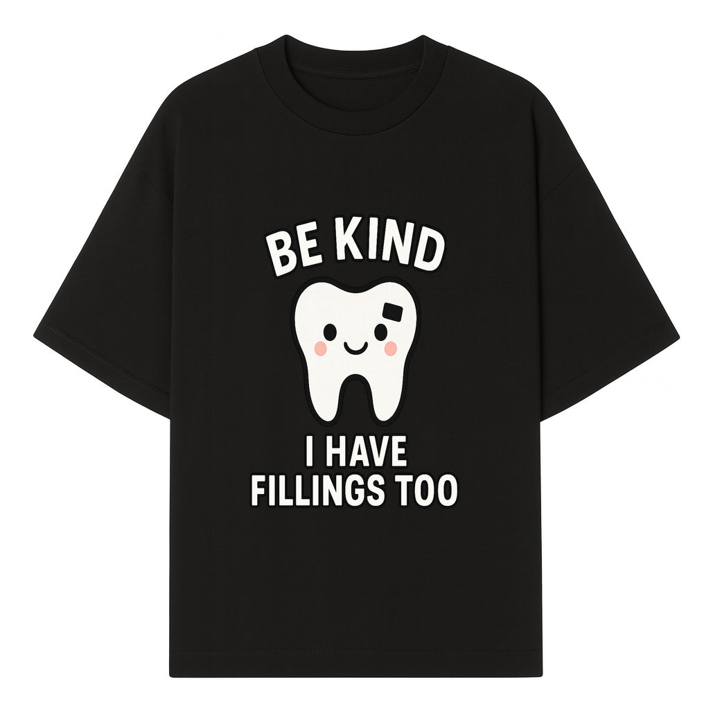 Be Kind Tooth Graphic Tee - Cute Dentist Humor Shirt for Kids & Adults - Fun Dental Awareness Apparel - T-shirt 1758250097001.jpg