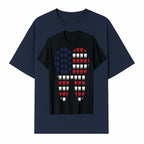 Patriotic Dental Themed T-Shirt with Tooth Pattern, Funny Dentist Humor Shirt, Unisex Fourth of July Graphic Tee - T-shirt 1758250097263.jpg