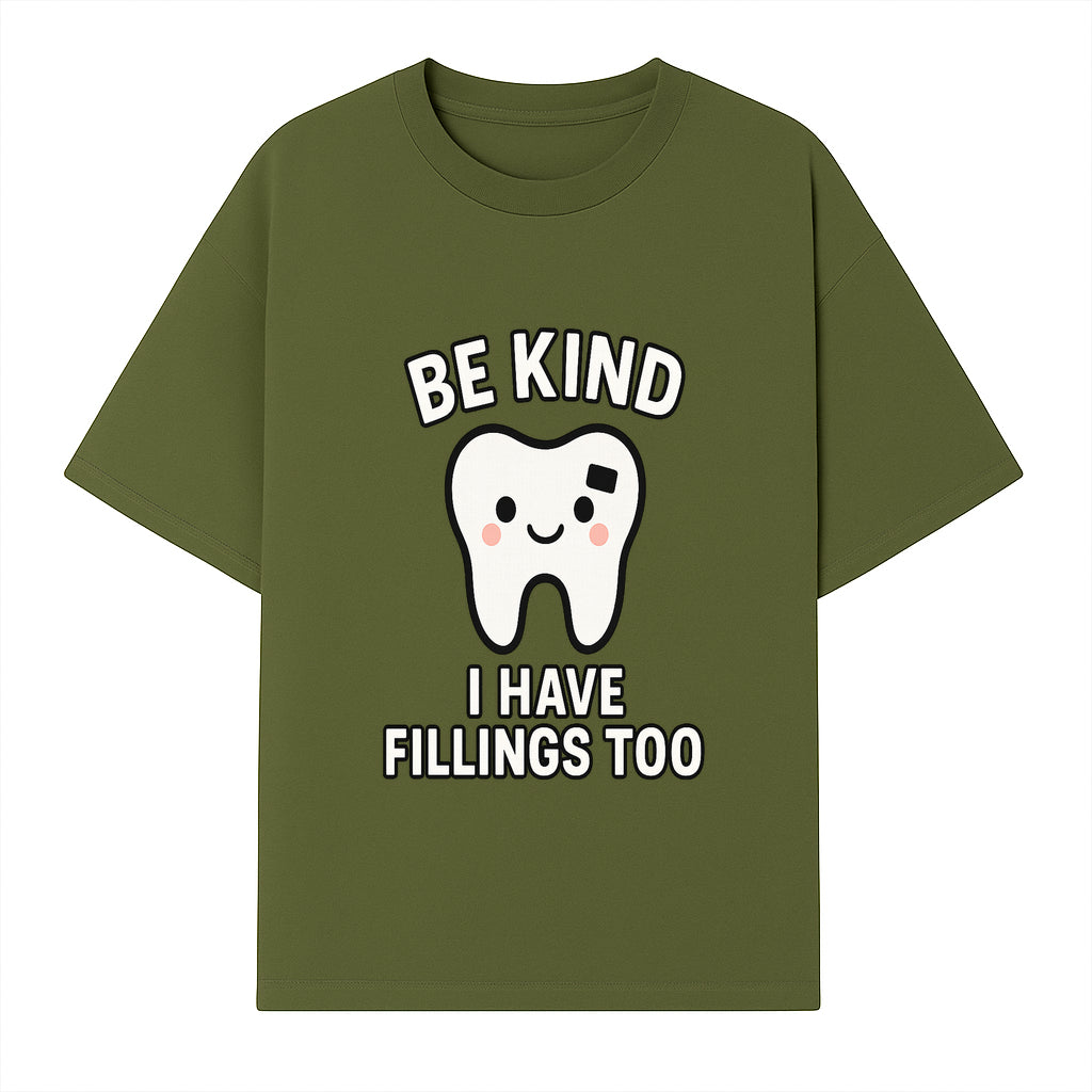 Be Kind Tooth Graphic Tee - Cute Dentist Humor Shirt for Kids & Adults - Fun Dental Awareness Apparel - T-shirt 1758250097315.jpg