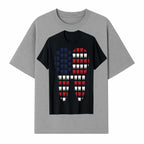 Patriotic Dental Themed T-Shirt with Tooth Pattern, Funny Dentist Humor Shirt, Unisex Fourth of July Graphic Tee - T-shirt 1758250097537.jpg