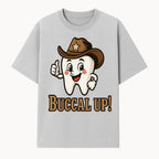 Cowboy Tooth Graphic Tee - Buccal Up! - Fun Dental Humor Shirt for Kids and Adults - Western Theme Dental Care Apparel - T-shirt 1758250097713.jpg