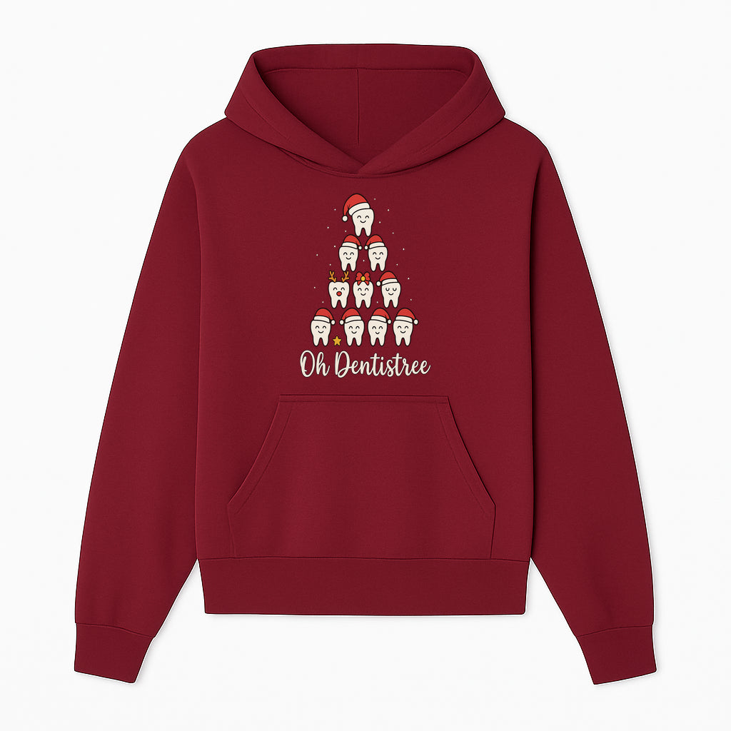 Cute Dentist Christmas Tree Graphic, Oh Dentistreel, Holiday Dental Art, Fun Tooth Decor, Dental Hygienist Gift, Merry Christmas Theme - Hoodie 1758250098091.jpg