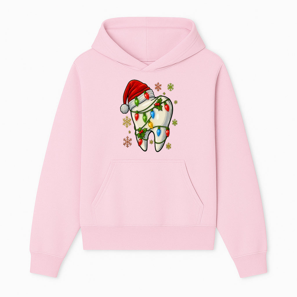 Christmas Tooth Ornament with Santa Hat and Colorful Lights Fun Holiday Decor for Dental Themed Gifts and Decorations. - Hoodie 1758250098711.jpg