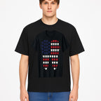 Patriotic Dental Themed T-Shirt with Tooth Pattern, Funny Dentist Humor Shirt, Unisex Fourth of July Graphic Tee - T-shirt 1758250098838.jpg