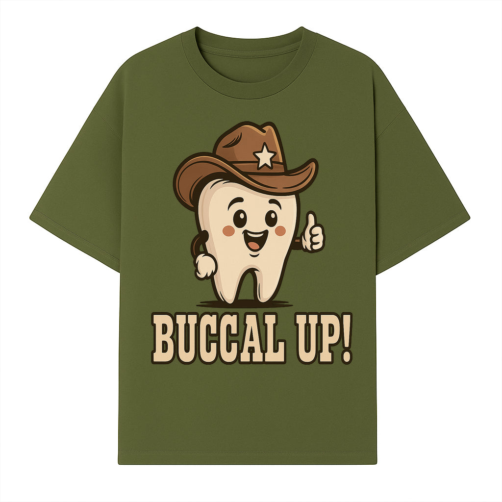 Buccal Up! Funny Tooth Cowboy Design, Cute Dental Humor T-Shirt, Kids & Adults, Western Themed Apparel - T-shirt 1758250098935.jpg