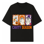 Halloween Ghosts Cavity Season T-Shirt, Cute Spooky Apparel, Kids Halloween Costume, Fun Trick or Treat Design, Pumpkin Candy Theme - T-shirt 1758250099148.jpg