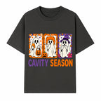 Halloween Ghosts Cavity Season T-Shirt, Cute Spooky Apparel, Kids Halloween Costume, Fun Trick or Treat Design, Pumpkin Candy Theme - T-shirt 1758250099279.jpg
