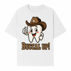 Cowboy Tooth Graphic Tee - Buccal Up! - Fun Dental Humor Shirt for Kids and Adults - Western Theme Dental Care Apparel - T-shirt 1758250099344.jpg