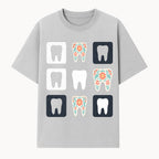 Floral Tooth Design Coasters Set | Cute Dental-Themed Drink Coasters | Unique Gift for Dentists or Dental Lovers - T-shirt 1758250099473.jpg