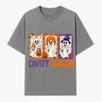 Halloween Ghosts Cavity Season T-Shirt, Cute Spooky Apparel, Kids Halloween Costume, Fun Trick or Treat Design, Pumpkin Candy Theme - T-shirt 1758250099569.jpg