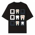 Floral Tooth Design Coasters Set | Cute Dental-Themed Drink Coasters | Unique Gift for Dentists or Dental Lovers - T-shirt 1758250099607.jpg