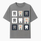Floral Tooth Design Coasters Set | Cute Dental-Themed Drink Coasters | Unique Gift for Dentists or Dental Lovers - T-shirt 1758250100124.jpg