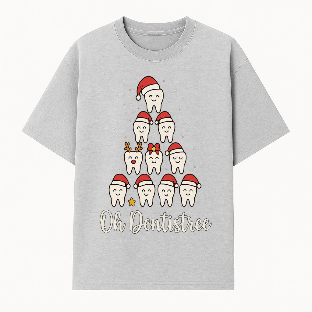 Cute Dentist Christmas Tree Graphic, Oh Dentistreel, Holiday Dental Art, Fun Tooth Decor, Dental Hygienist Gift, Merry Christmas Theme - T-shirt 1758250100206.jpg