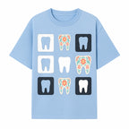 Floral Tooth Design Coasters Set | Cute Dental-Themed Drink Coasters | Unique Gift for Dentists or Dental Lovers - T-shirt 1758250100290.jpg
