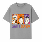 Halloween Ghosts Cavity Season T-Shirt, Cute Spooky Apparel, Kids Halloween Costume, Fun Trick or Treat Design, Pumpkin Candy Theme - T-shirt 1758250100501.jpg