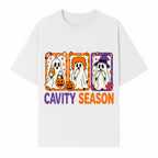 Halloween Ghosts Cavity Season T-Shirt, Cute Spooky Apparel, Kids Halloween Costume, Fun Trick or Treat Design, Pumpkin Candy Theme - T-shirt 1758250100699.jpg