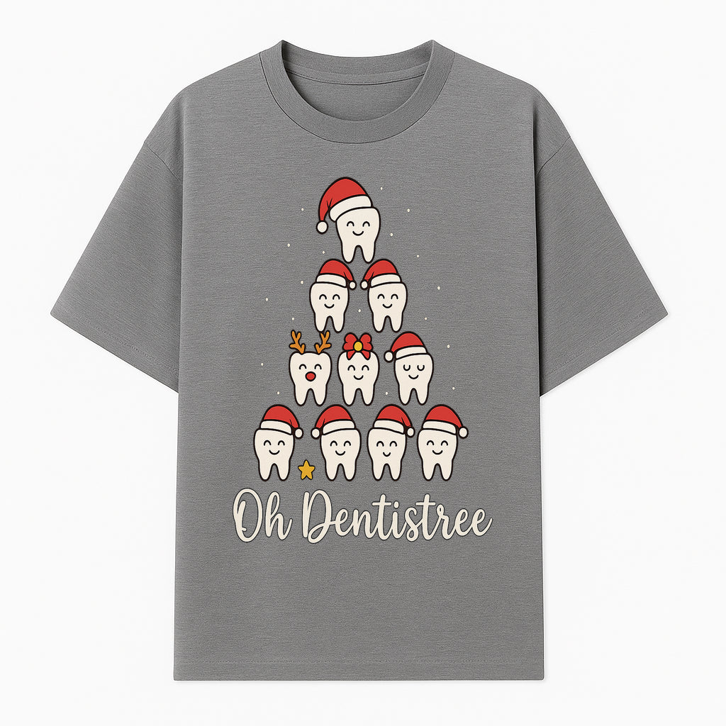 Cute Dentist Christmas Tree Graphic, Oh Dentistreel, Holiday Dental Art, Fun Tooth Decor, Dental Hygienist Gift, Merry Christmas Theme - T-shirt 1758250100794.jpg