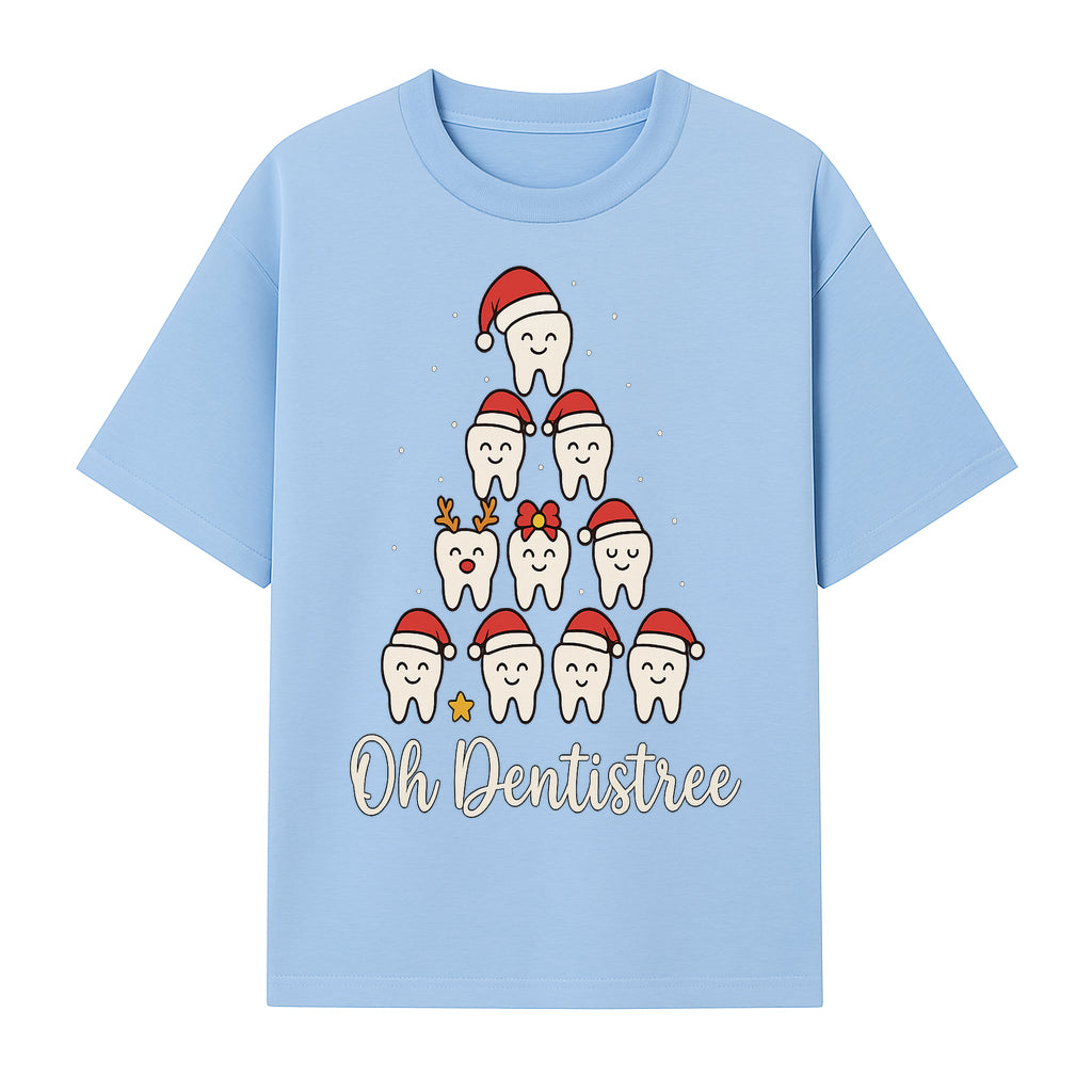Cute Dentist Christmas Tree Graphic, Oh Dentistreel, Holiday Dental Art, Fun Tooth Decor, Dental Hygienist Gift, Merry Christmas Theme - T-shirt 1758250100965.jpg