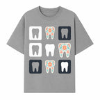 Floral Tooth Design Coasters Set | Cute Dental-Themed Drink Coasters | Unique Gift for Dentists or Dental Lovers - T-shirt 1758250101024.jpg