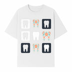 Floral Tooth Design Coasters Set | Cute Dental-Themed Drink Coasters | Unique Gift for Dentists or Dental Lovers - T-shirt 1758250101184.jpg