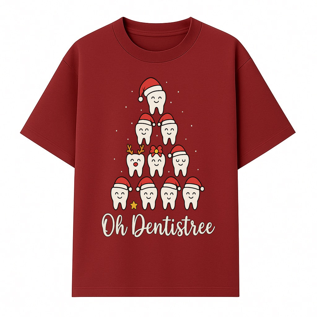 Cute Dentist Christmas Tree Graphic, Oh Dentistreel, Holiday Dental Art, Fun Tooth Decor, Dental Hygienist Gift, Merry Christmas Theme - T-shirt 1758250101267.jpg