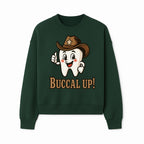 Cowboy Tooth Graphic Tee - Buccal Up! - Fun Dental Humor Shirt for Kids and Adults - Western Theme Dental Care Apparel - Sweatshirt 1758250101303.jpg