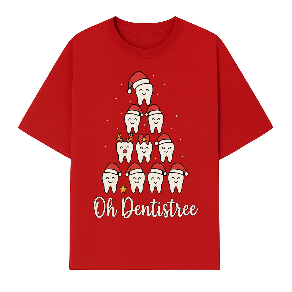 Cute Dentist Christmas Tree Graphic, Oh Dentistreel, Holiday Dental Art, Fun Tooth Decor, Dental Hygienist Gift, Merry Christmas Theme - T-shirt 1758250101617.jpg