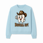 Cowboy Tooth Graphic Tee - Buccal Up! - Fun Dental Humor Shirt for Kids and Adults - Western Theme Dental Care Apparel - Sweatshirt 1758250101618.jpg