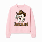 Cowboy Tooth Graphic Tee - Buccal Up! - Fun Dental Humor Shirt for Kids and Adults - Western Theme Dental Care Apparel - Sweatshirt 1758250101740.jpg