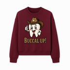 Cowboy Tooth Graphic Tee - Buccal Up! - Fun Dental Humor Shirt for Kids and Adults - Western Theme Dental Care Apparel - Sweatshirt 1758250101877.jpg