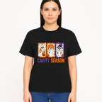 Halloween Ghosts Cavity Season T-Shirt, Cute Spooky Apparel, Kids Halloween Costume, Fun Trick or Treat Design, Pumpkin Candy Theme - T-shirt 1758250101944.jpg