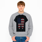Patriotic Dental Themed T-Shirt with Tooth Pattern, Funny Dentist Humor Shirt, Unisex Fourth of July Graphic Tee - Sweatshirt 1758250101947.jpg